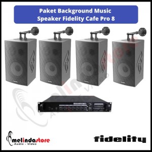 Paket Sound System Background Music Speaker Fidelity Cafe Pro 8 | 4 Speaker